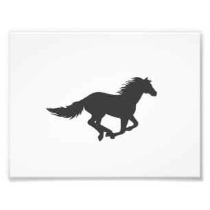 Foto Silueta de caballo negro corriendo