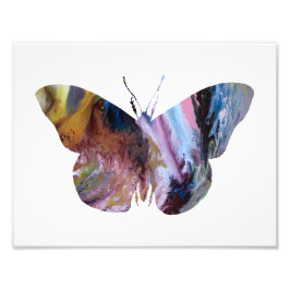 Foto Silueta de mariposa colorida abstracta