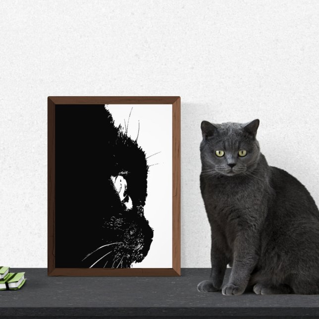 Foto Silueta de perfil de gato Resumen sin marco (Subido por el creador)