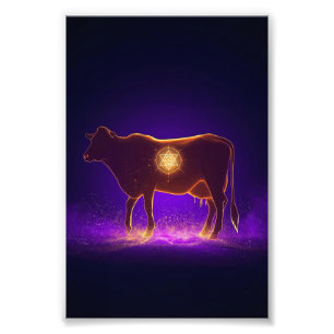 Foto Silueta de vaca divina Govardhan Puja Espiritual