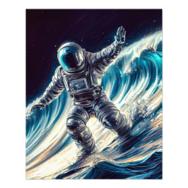 FOTO SILVER ASTRONAUT SURFING THE VAULT CELESTIAL