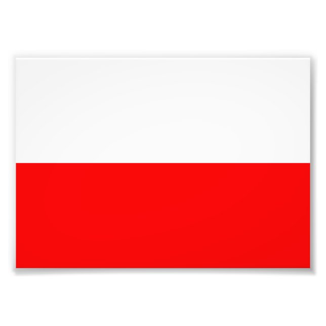 Foto Símbolo de bandera de Polonia blanco rojo (Frente)