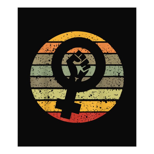 Foto Símbolo de feminismo diseño retrocosecha, años 80  (Frente)