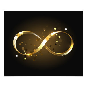 Foto Símbolo de infinito dorado