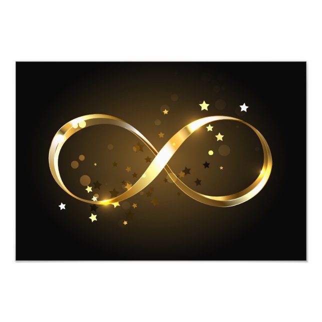 Foto Símbolo de infinito dorado (Frente)