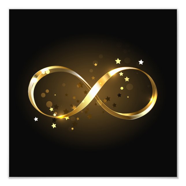 Foto Símbolo de infinito dorado (Frente)