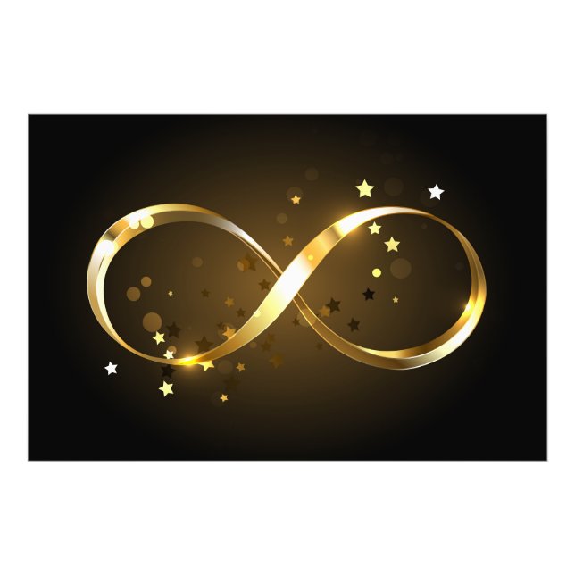 Foto Símbolo de infinito dorado (Frente)