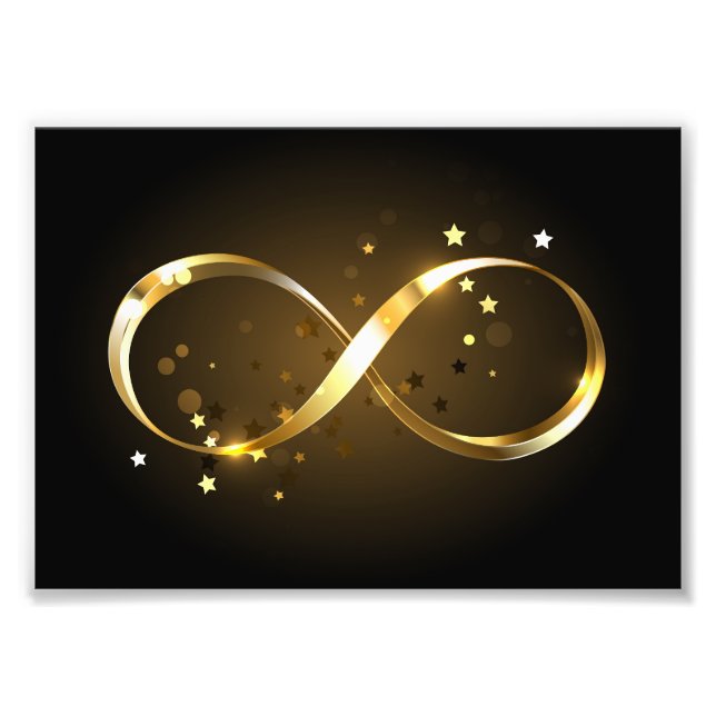Foto Símbolo de infinito dorado (Frente)