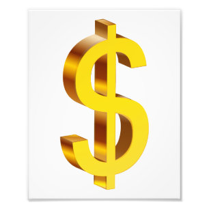 Foto Símbolo del dólar dorado