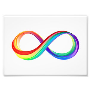 Foto Símbolo infinito arcoiris en capas
