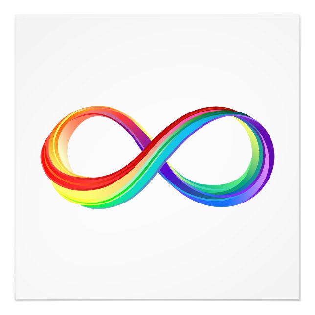 Foto Símbolo infinito arcoiris en capas (Frente)