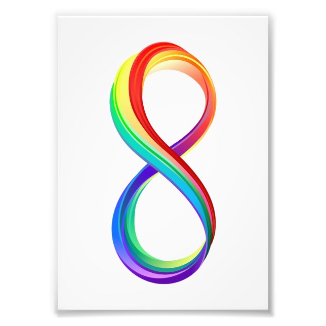 Foto Símbolo infinito arcoiris en capas (Frente)