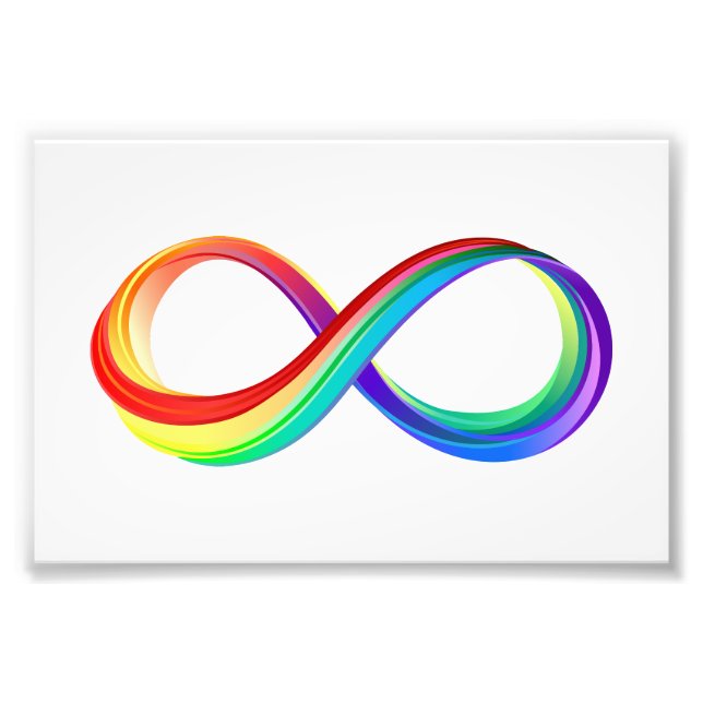 Foto Símbolo infinito arcoiris en capas (Frente)