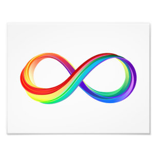 Foto Símbolo infinito arcoiris en capas