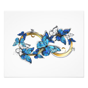 Foto Símbolo infinito de mariposas Morpho azules