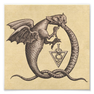 Foto Símbolos de Mercury del azufre de la serpiente de