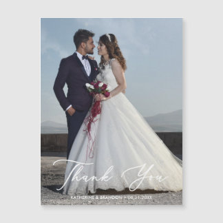 Foto simple Boda Gracias Tarjeta Magnética