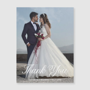 Foto simple Boda Gracias Tarjeta Magnética