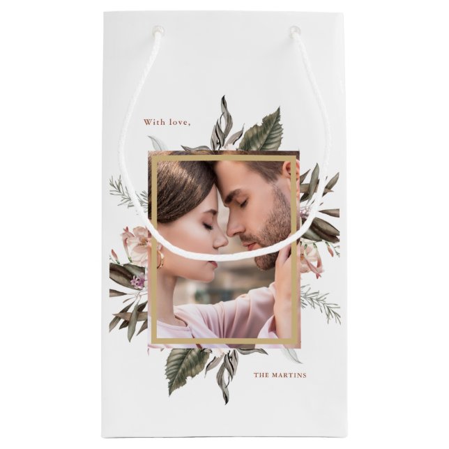 Foto simple botánica y nombre pequeña bolsa de reg (Reverso)