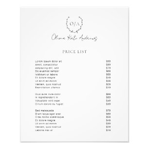 Foto Simple clásico Monograma Wreath Elegante