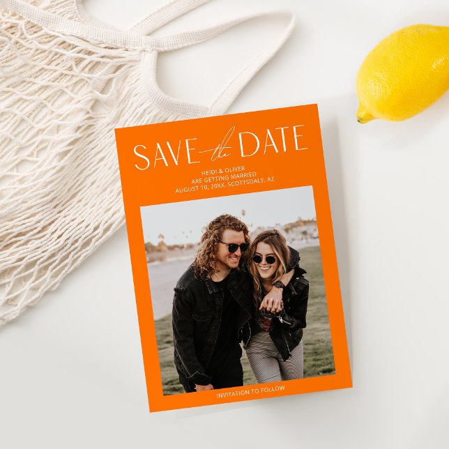 Foto simple de Naranja Guardar la invitación de fe (Subido por el creador)