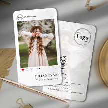 Foto simple de perfil de Instagram - tarjeta blanc