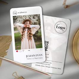 Foto simple de perfil de Instagram - tarjeta blanc