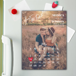 Foto simple del calendario Guardar el imán del Bod