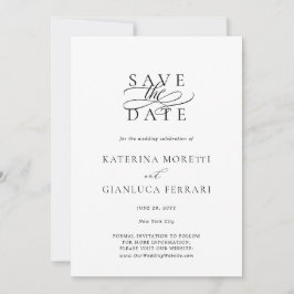 Foto simple minimalista Guardar la invitación de f