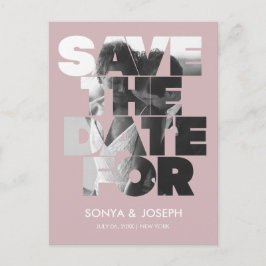 Foto simple moderna Guardar la invitación de fecha