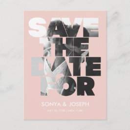 Foto simple moderna Guardar la invitación de fecha