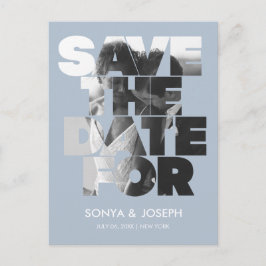 Foto simple moderna Guardar la invitación de fecha