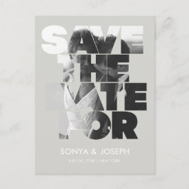 Foto simple moderna Guardar la invitación de fecha