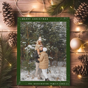 Foto simple Personalizado Verde Feliz Navidad