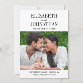 Foto simple y elegante Guardar la tarjeta de fecha