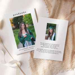 Foto simple y minimalista | Invitación de graduaci