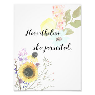 Foto Sin embargo, ella persistió cita de la caligrafí