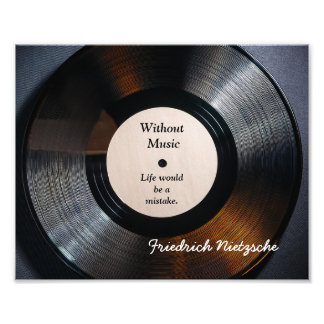 Foto Sin Música - cita de Nietzsche - impresión artísti