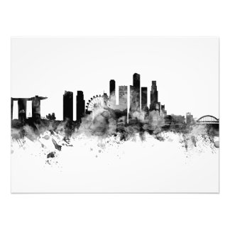 Foto Singapore Skyline Black White