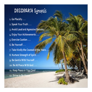 Foto Sinopsis de DESIDERATA: tumbarse bajo las palmas
