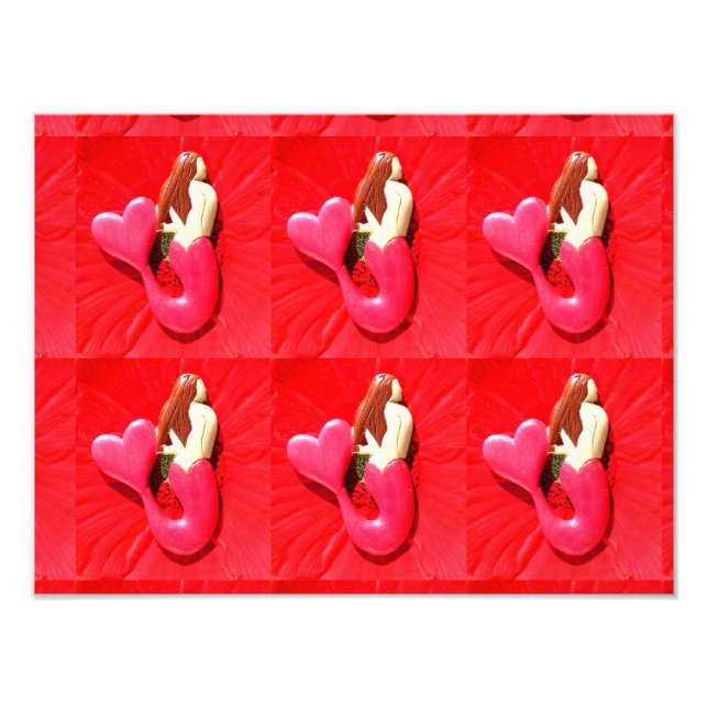 Foto sirena de cola cardíaca (Frente)