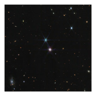 Foto Sistema de Anillo Neptuno cientos de galaxias Webb