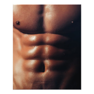Foto Sixpack Closeup Hot Guy Poster