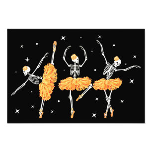Foto Skeleton bailando Ballet Ballet Dance Halloween