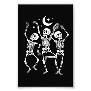 Foto Skeleton Dancing Happy Halloween Fall Skull