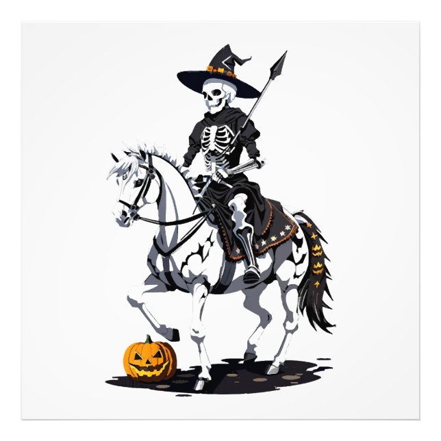 Foto Skeleton Horse Rider - Escaparate de Halloween (Frente)