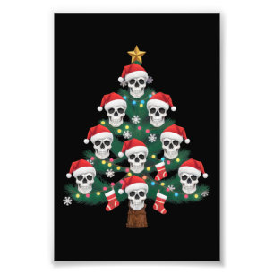 Foto Skeleton Santa del árbol de Navidad Pajama
