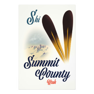 Foto Ski Summit County, poster de esquí de Utah. Póster
