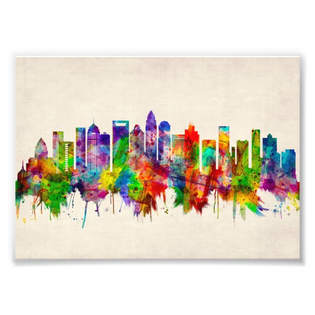 Foto Skyline de Charlotte Carolina del Norte (Frente)