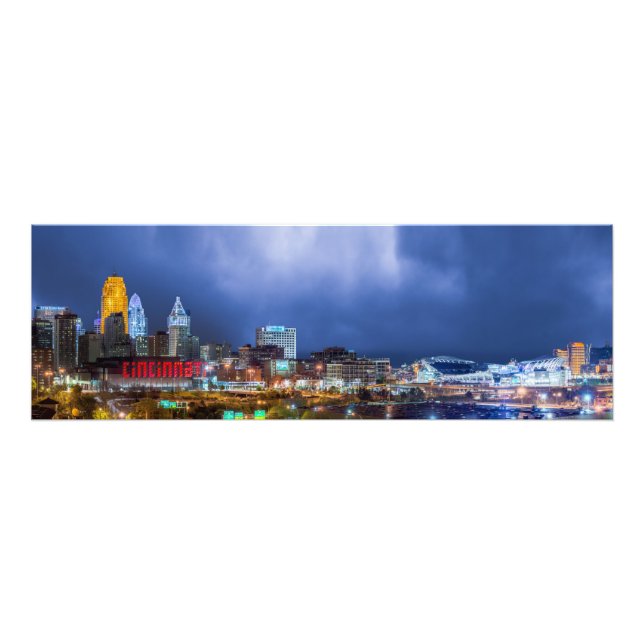 Foto Skyline de Cincinnati Ohio de Pano Shot 2016 - Imp (Frente)